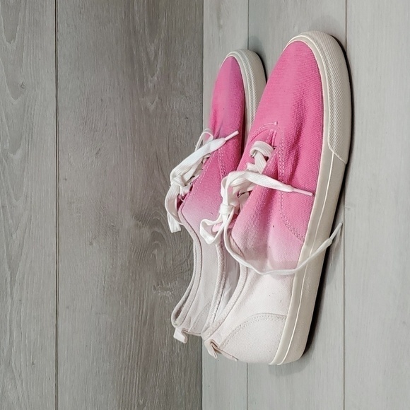 J.Crew Womens Colorblock Dip Dyed Fuchsia Sneakers shoes sz 10H - Picture 2 of 12